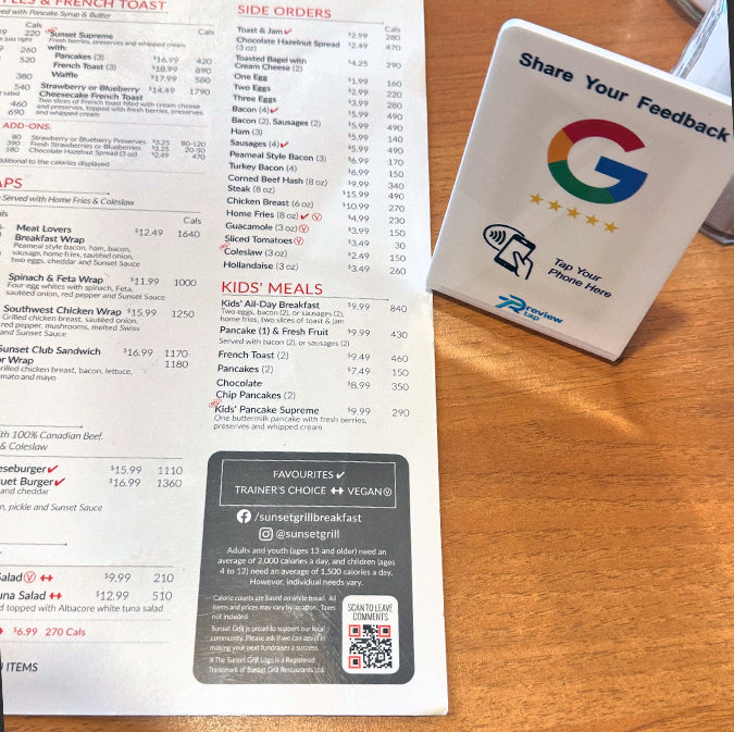 Reviewtap | Custom NFC Google Review Display Stand